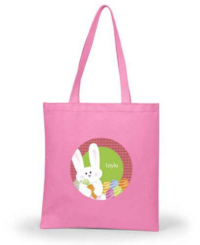My Easter Bunny Pink Personalized Easter Basket