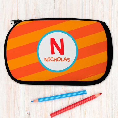 Fun Initials - Orange Pencil Case