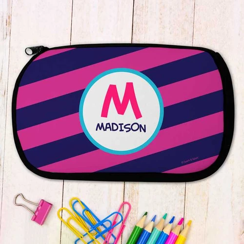 Fun Initials - Magenta Pencil Case