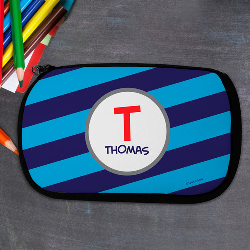Fun Initials - Blue Pencil Case