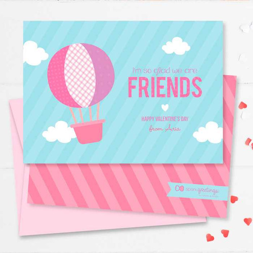 Unicorn Valentine Exchange Cards | Balloon In The Sky
