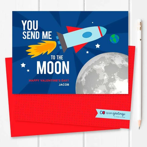 Cute and Fun Valentine's Day Classroom Exchange Cards | Love To The Moon