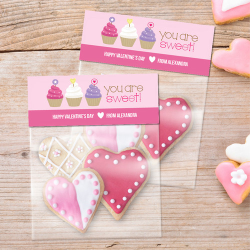 Three Sweet Cupcakes Treat Bags