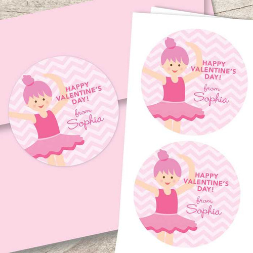 Sweet Ballerina Valentine Labels