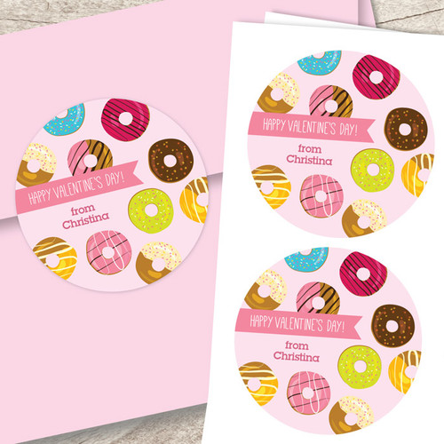 Donut Love Valentine Address Labels