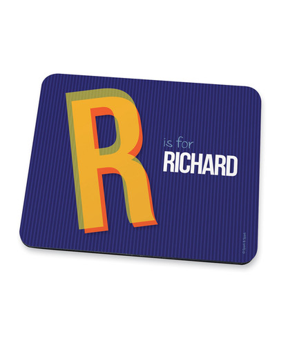 Double Initial Blue Mouse Pad