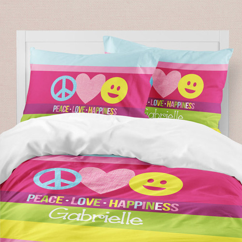 Peace & Love Signs Duvet Cover