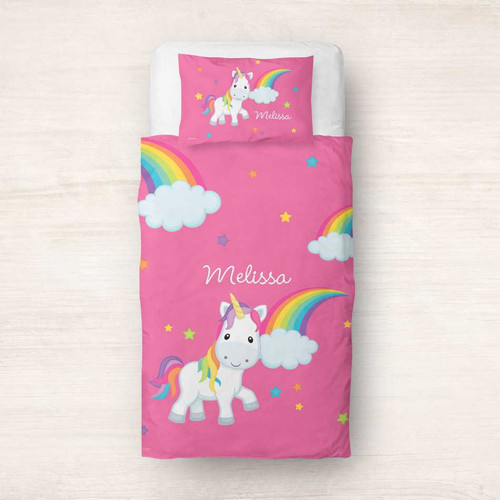 Rainbow Unicorn Duvet Cover