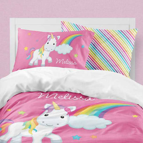 Rainbow Unicorn Duvet Cover