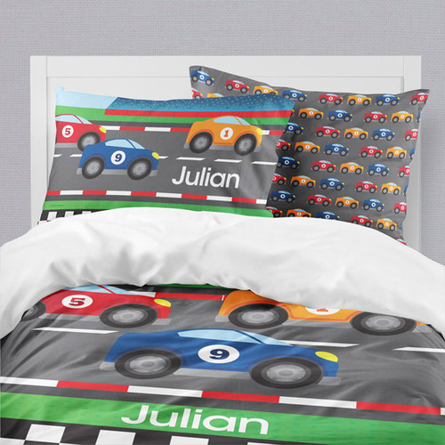 Race To Finish Duvet Cover