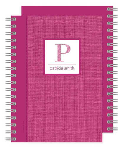 Elegant Pink Linen Journal