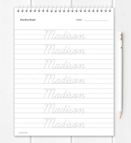 Vertical Cursive Writing Book For Girls