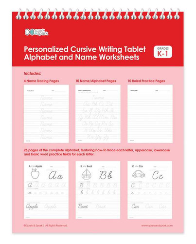 Vertical Cursive Writing Book For Girls