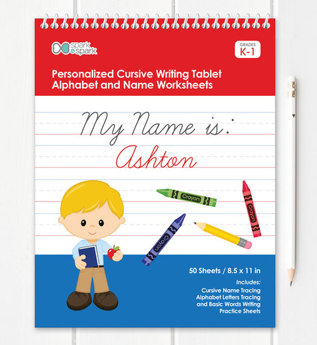 Vertical Cursive Writing Book For Boys