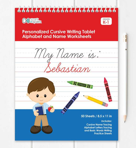 Vertical Cursive Writing Book For Boys