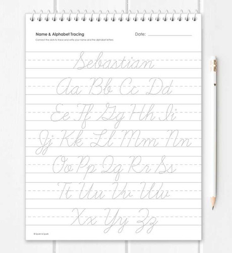 Vertical Cursive Writing Book For Boys