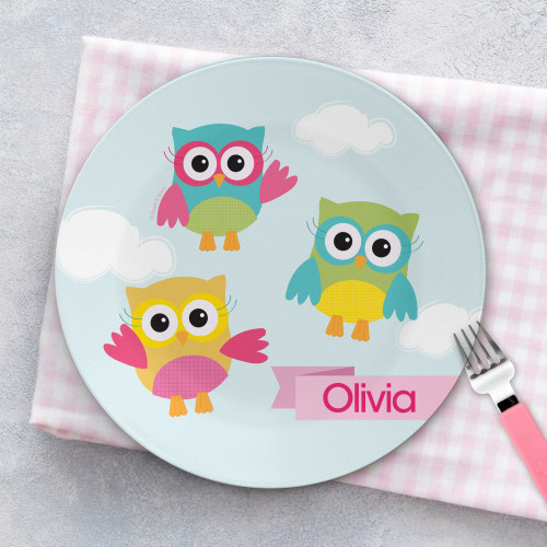Three Owls Kids Plates