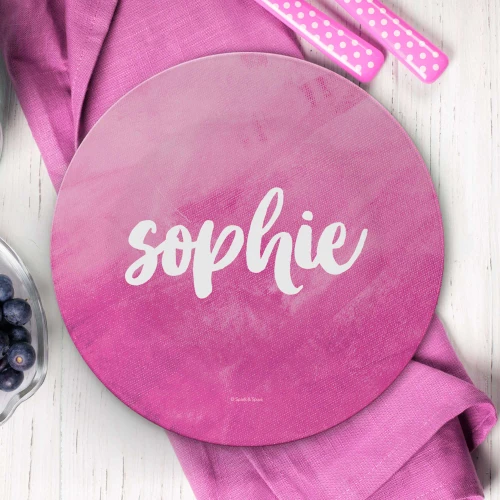 Bold Colorful Name Kids Plates