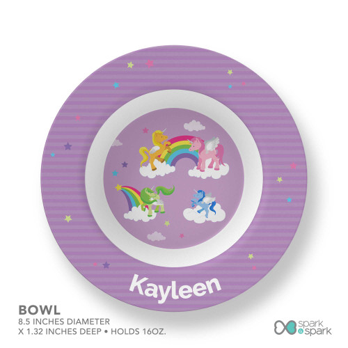 Sweet Unicorns Custom Plate for Girls