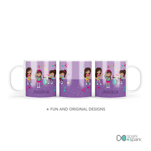 Rock And Roll Band Custom Plate for Girls