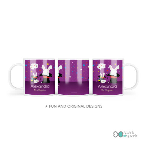 Cute Girl Magician Custom Plate for Girls