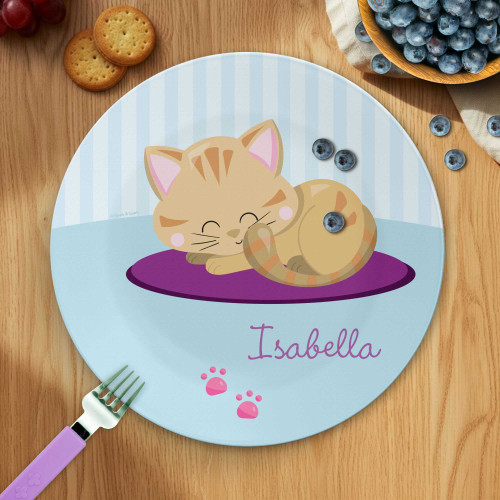 Cute Little Kitten Kids Plates