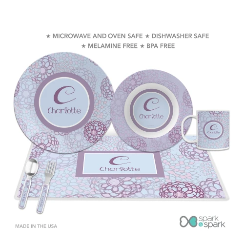 Flower Mosaic Kids Plates