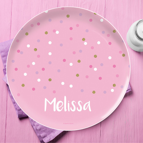 Sweet Glitter Dots Kids Plates
