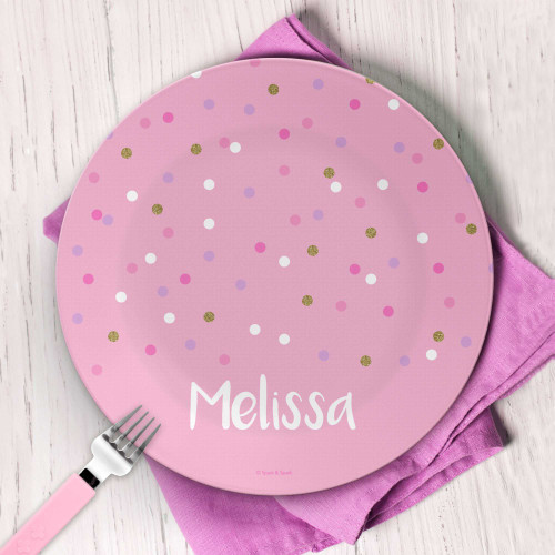 Sweet Glitter Dots Kids Plates