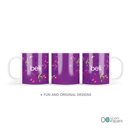 Girly Music Notes Custom Plate for Girls