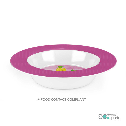 Yummy Pineapple Custom Plate for Girls
