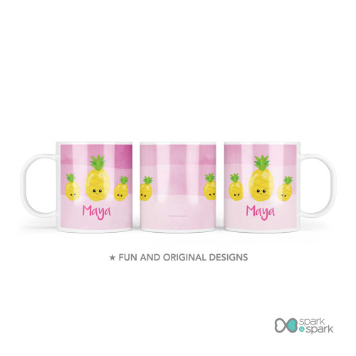 Yummy Pineapple Custom Plate for Girls