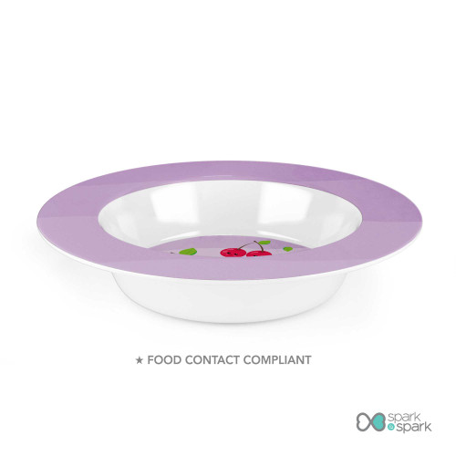 Yummy Cherries Custom Plate for Girls