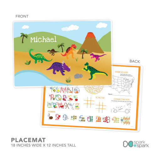Dinosaurs in the Jungle Kids Plate