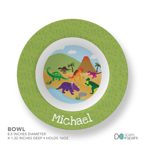 Dinosaurs in the Jungle Kids Plate