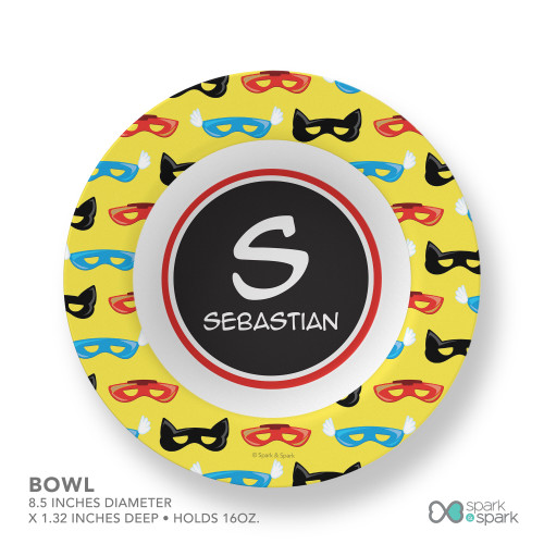 Super Hero Masks Kids Plate