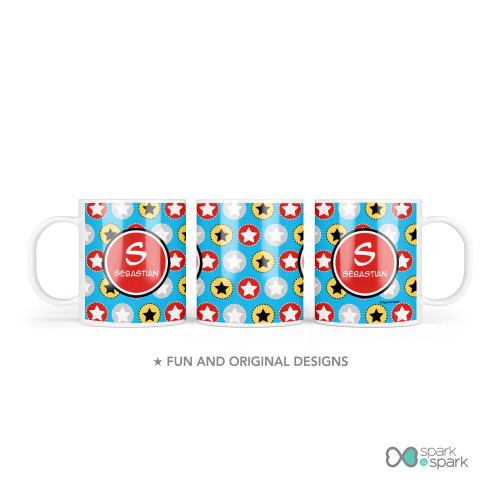 Super Hero Stars Kids Plate