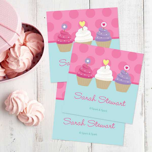 Three Sweet Cupcakes Gift Label Set