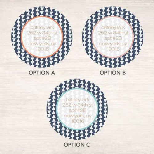Triangles & Glitter Label Set
