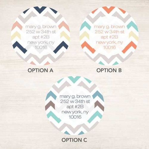Colorful Chevrons Label Set
