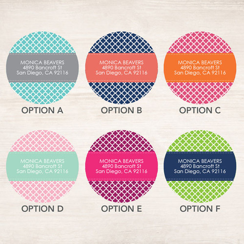 Quatrefoil Beauty Label Set