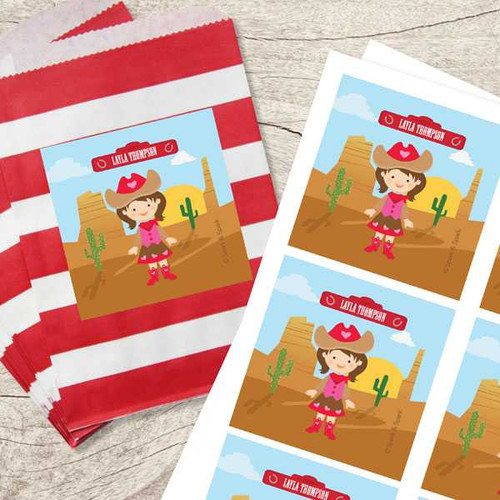 Cowgirl Gift Label Set