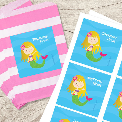Cute Mermaid Gift Label Set