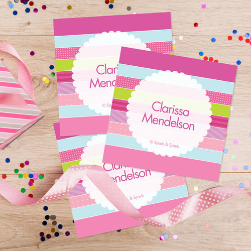 Pastel Stripes Gift Label Set