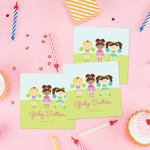 Three Cheerleaders Gift Label Set