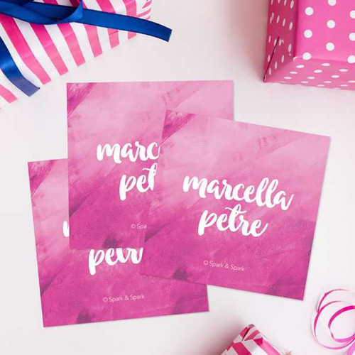 Bold Colorful Name Gift Label Set
