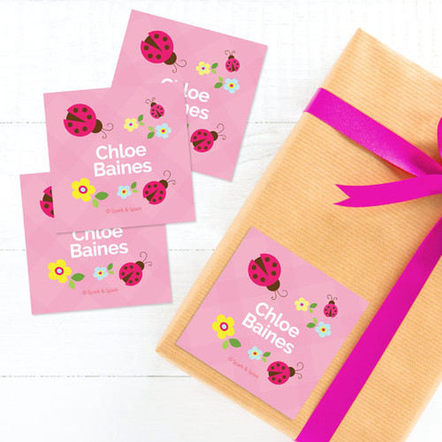Three Lady Bugs Gift Label Set