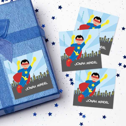 A Cool Superhero Gift Label Set