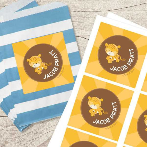 Cute Baby Cheetah Gift Label Set