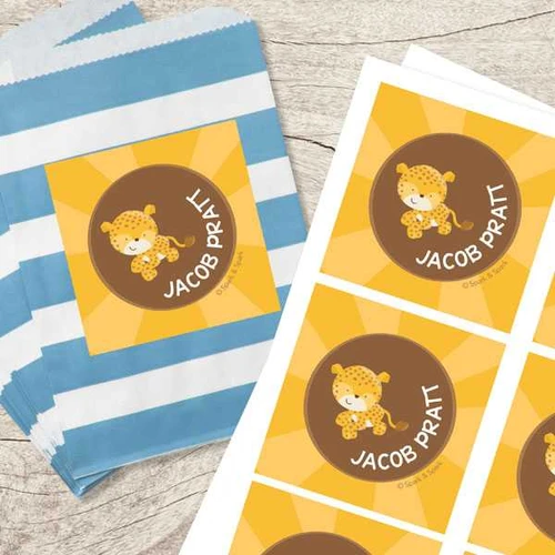 Cute Baby Cheetah Gift Label Set